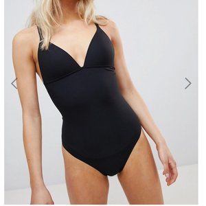 Black one piece swimsuit